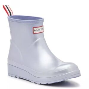 Hunter Metallic Lilac Ankle Boots